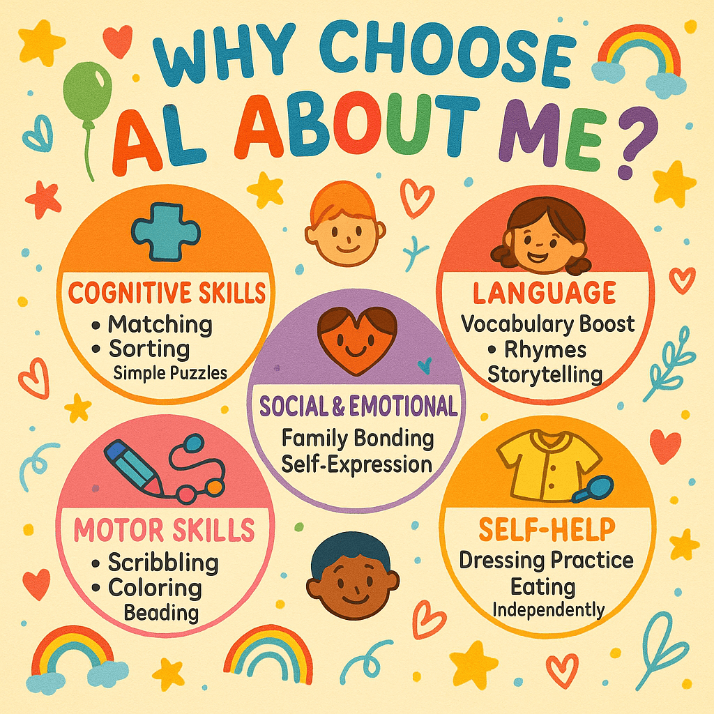 ALL ABOUT ME - NEEV_Box for Your 3 - Year - Old – Fun Screen - Free Activities & 30+ Reusable Learning Games for Kids Age Binder | Educational Activity Kit by Neev Kids