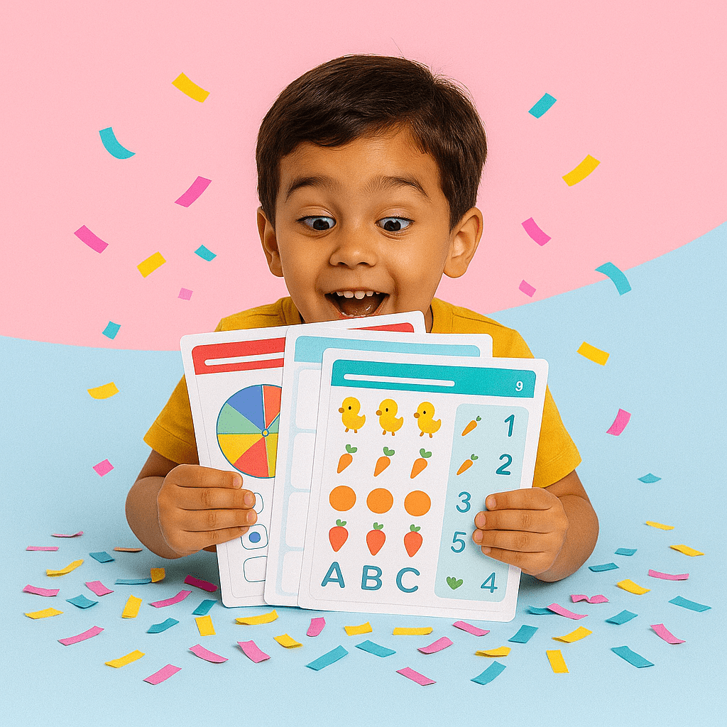 ALL ABOUT ME - NEEV_ Box for Your 4 - Year - Old – Fun Screen - Free Activities & 30+ Reusable Learning Games for Kids Age Binder | Educational Activity Kit by Neev Kids