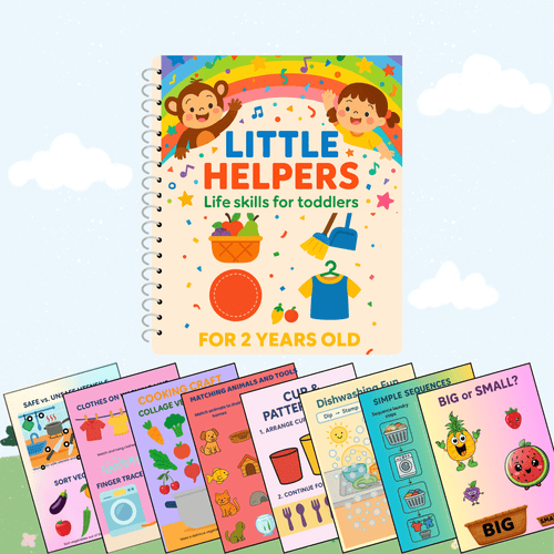 Little Helpers (2 Years Old) – Fun Screen - Free Activities & 30+ Reusable Learning Games for Kids Age Binder | Educational Activity Kit by Neev Kids