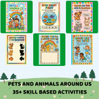 Pets & Animals Around Us (3 Years Old) – Fun Screen - Free Activities & 30+ Reusable Learning Games for Kids Age Binder | Educational Activity Kit by Neev Kids